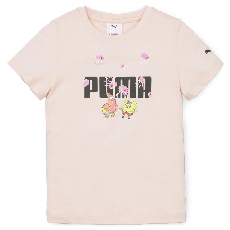 T-shirt PUMA x SPONGEBOB Logo per bambini PUMA Rose Dust Pink