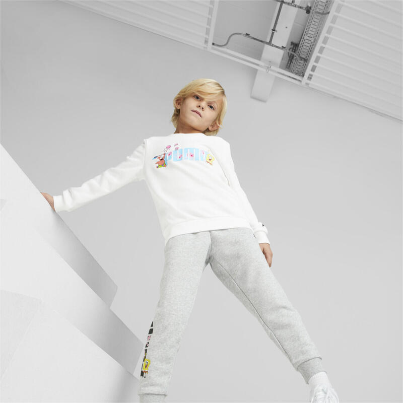 PUMA x SPONGEBOB Rundhalsausschnitt-Sweatshirt Jugendliche PUMA White