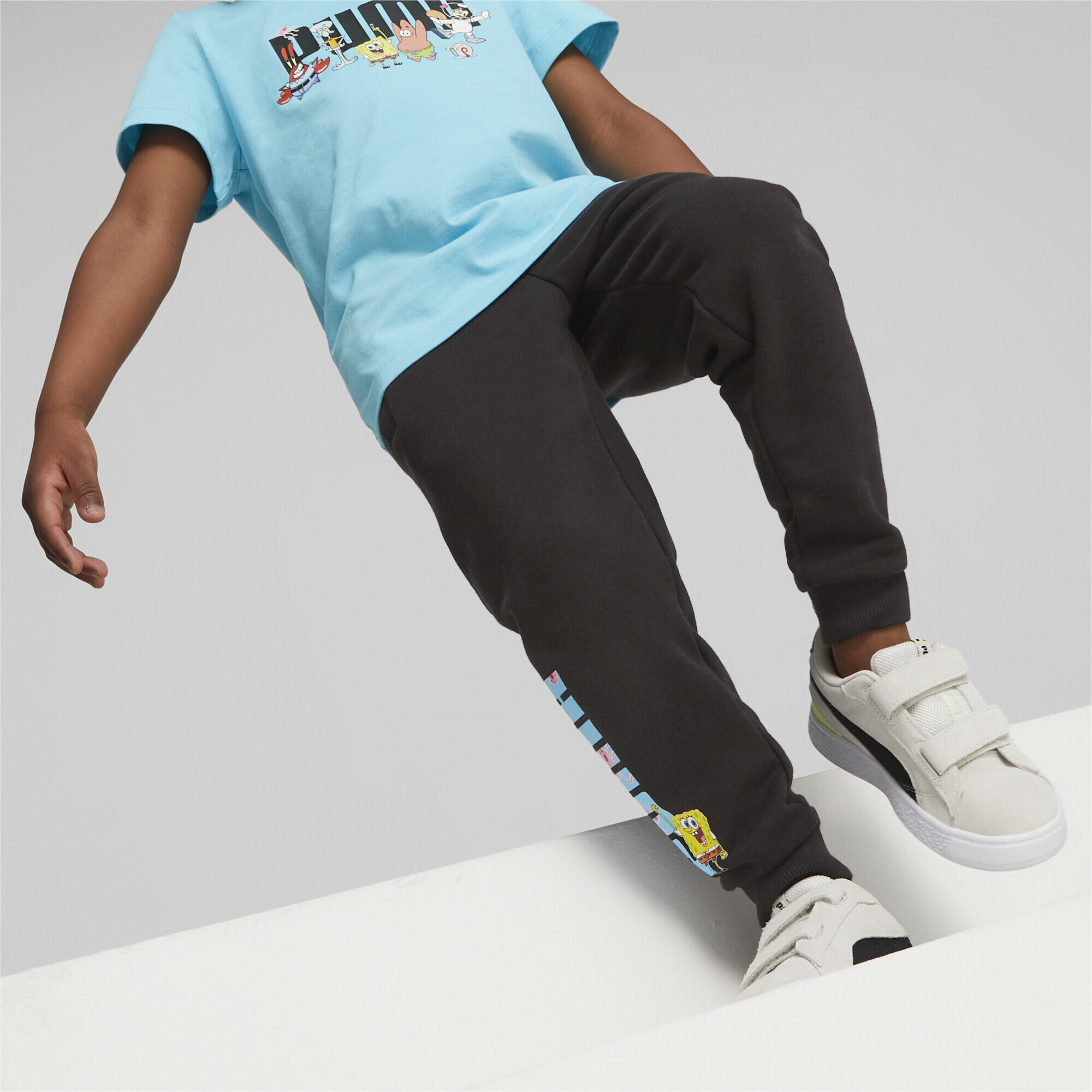 Pantaloni della tuta PUMA x SPONGEBOB per bambini PUMA Black 2/6