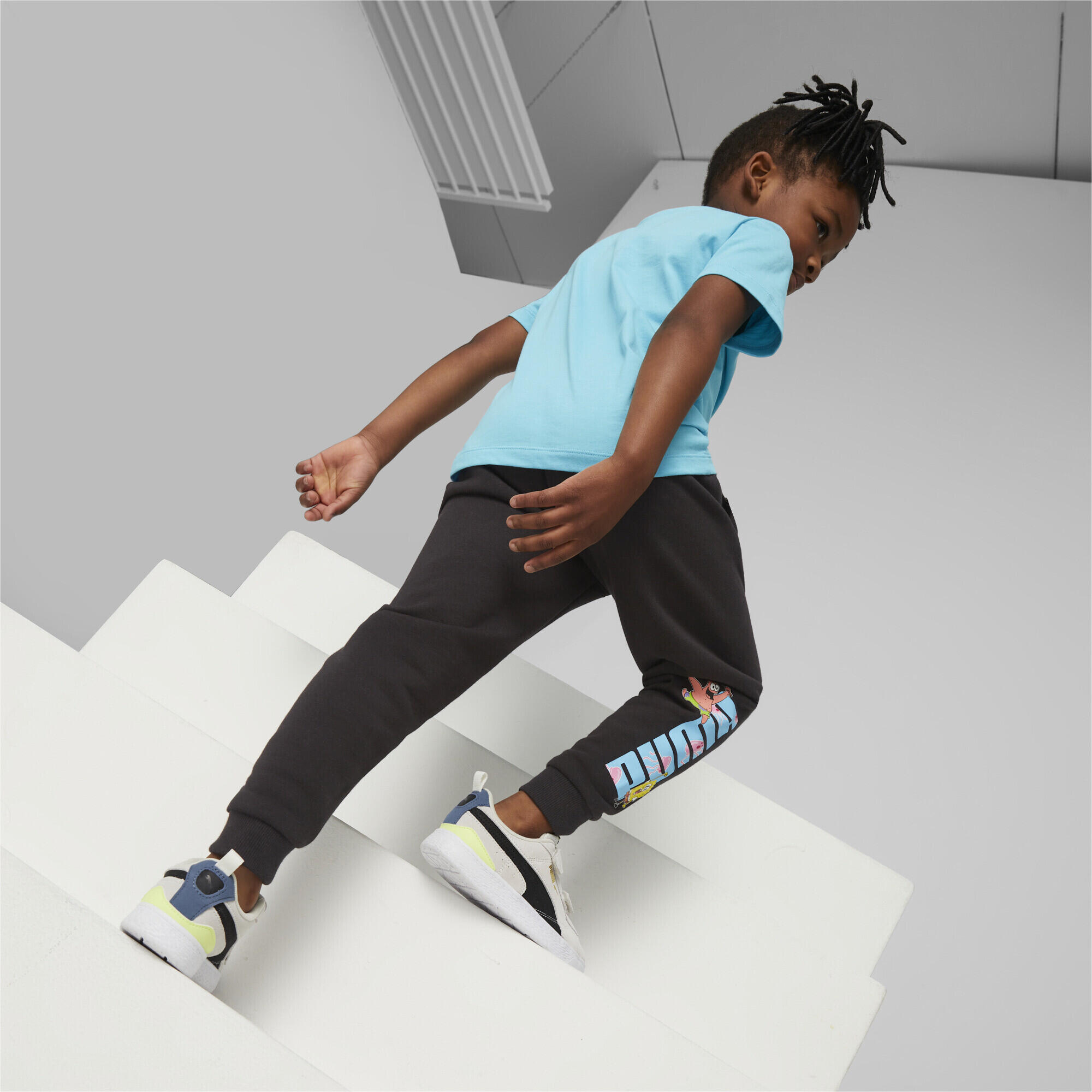 Pantaloni della tuta PUMA x SPONGEBOB per bambini PUMA Black 4/6