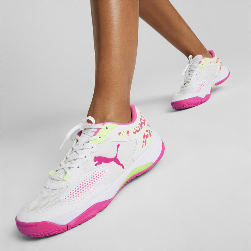 Chaussures de padel SolarCOURT RCT PUMA White Ravish Fast Yellow Pink