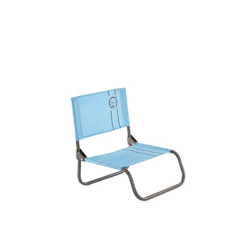 Strandstoel met rugleuning 1 vouw - Turquoise blauw