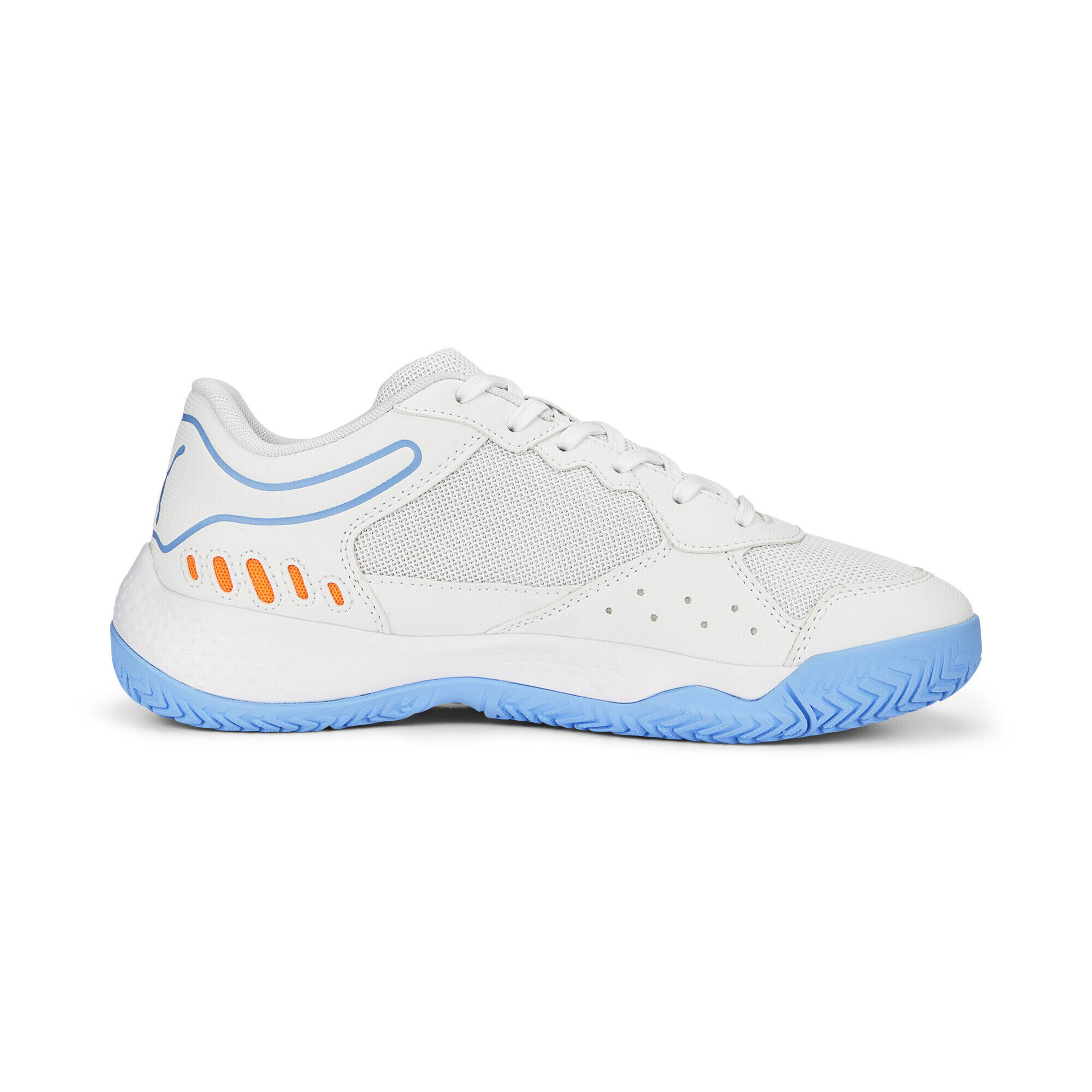 Scarpe da padel Solarsmash RCT per ragazzi PUMA White Black Team Light Blue 5/6
