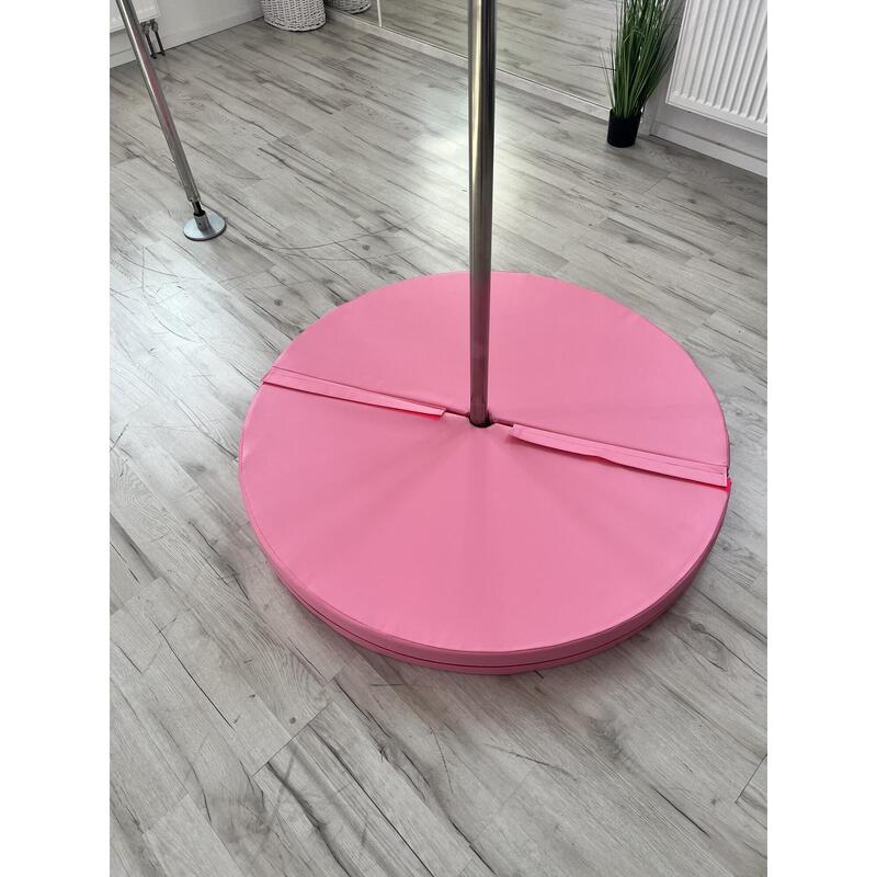 Matelas de pole dance rond, diamètre 120 cm, épaisseur 10 cm, gris