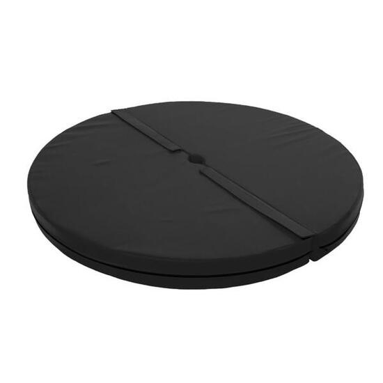 Matelas de pole dance rond, diamètre 120 cm, épaisseur 10 cm, noir