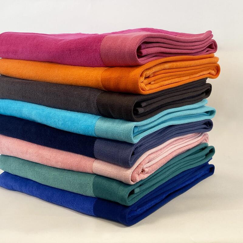 Shady Turquoise Plain Velvet Towel 140x180 370g/sqm