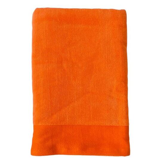 Serviette de bain éponge velours unie Shady Nectarine 90x160 370g/m²