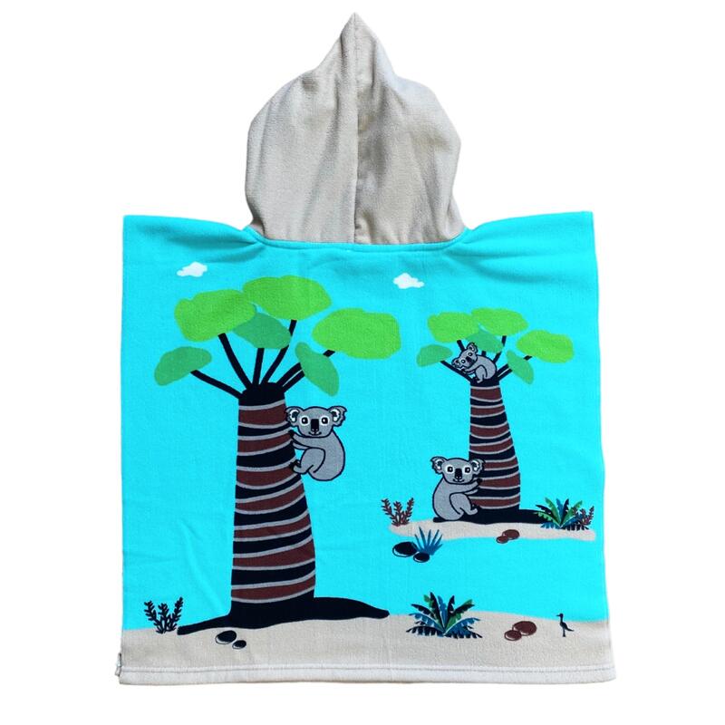 Poncho e uma toalha de praia em microfibra Criança