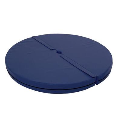 Materasso da pole dance rotondo diametro 120 cm spess. 10 cm blu scuro
