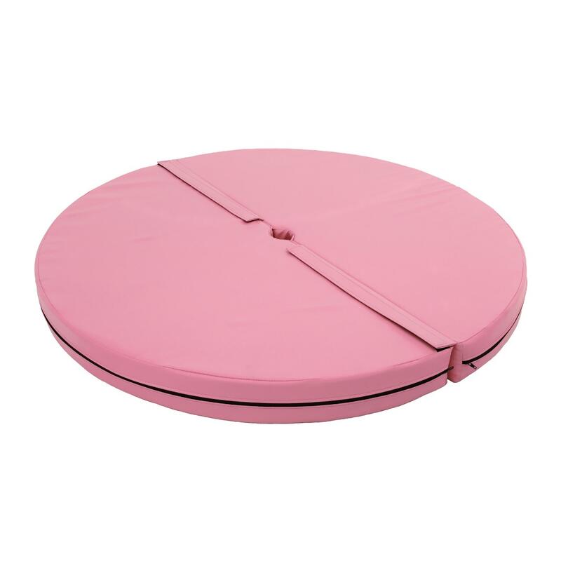 Matelas de pole dance rond, diamètre 120 cm, épaisseur 10 cm, rose