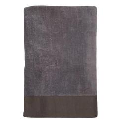 Serviette de bain éponge velours unie Shady Grey 140x180 370g/m²