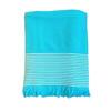 Paski Turquoise badstof gevoerde handdoek 140x180 300g/m²