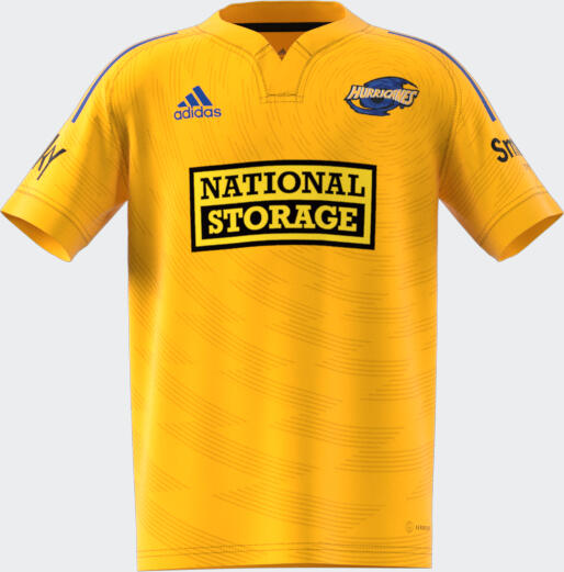 adidas Kids Hurricanes Home Rugby Shirt HA2383 Yellow 3/4