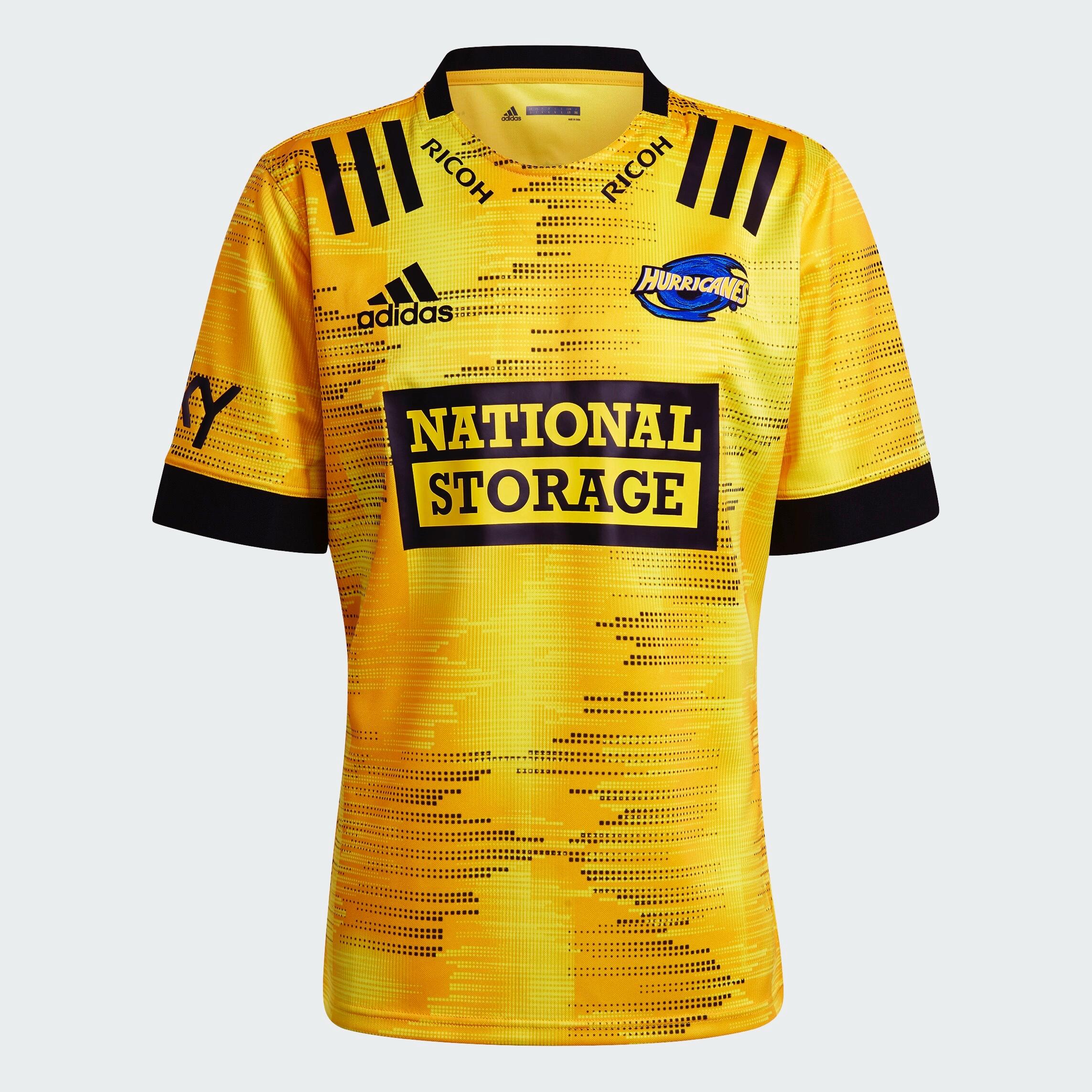 adidas Hurricanes Mens Home Rugby Shirt GT7543 Yellow 1/1