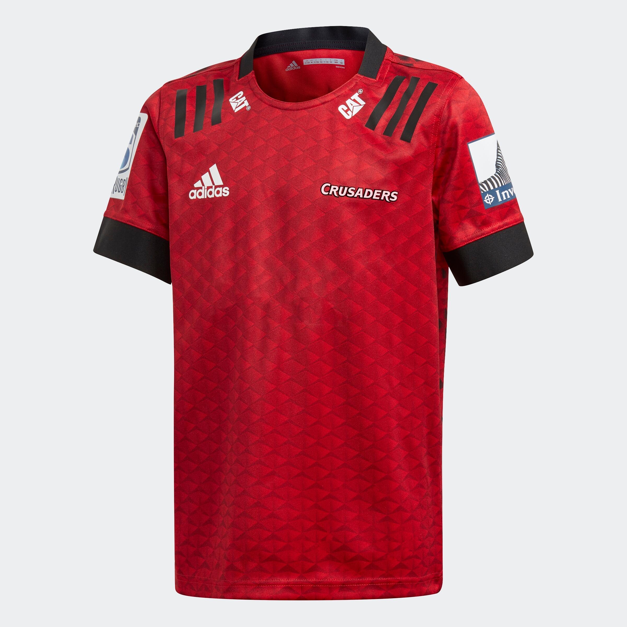 adidas Crusaders Kids Home Rugby Shirt ED7948 Red 1/4