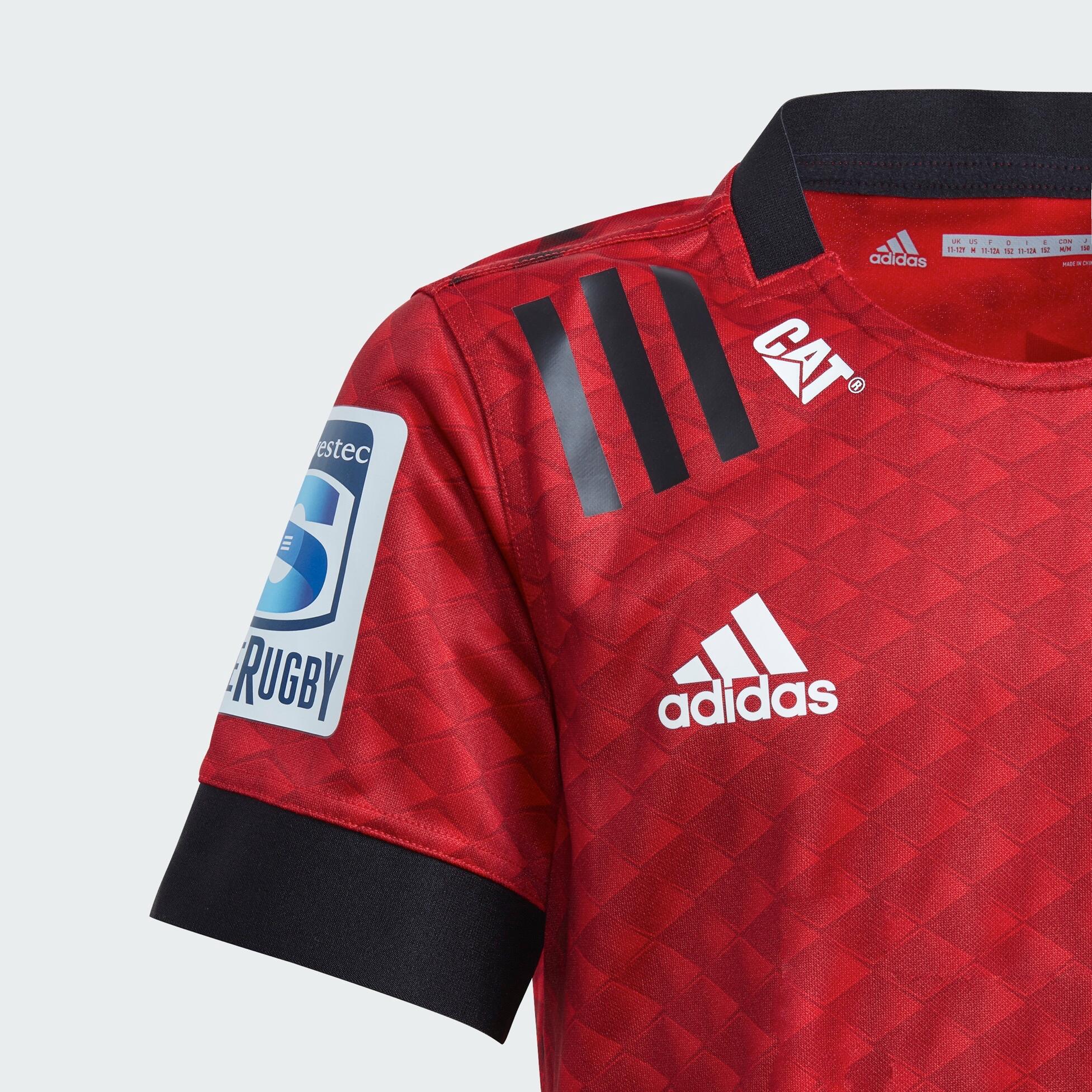 adidas Crusaders Kids Home Rugby Shirt ED7948 Red 3/4