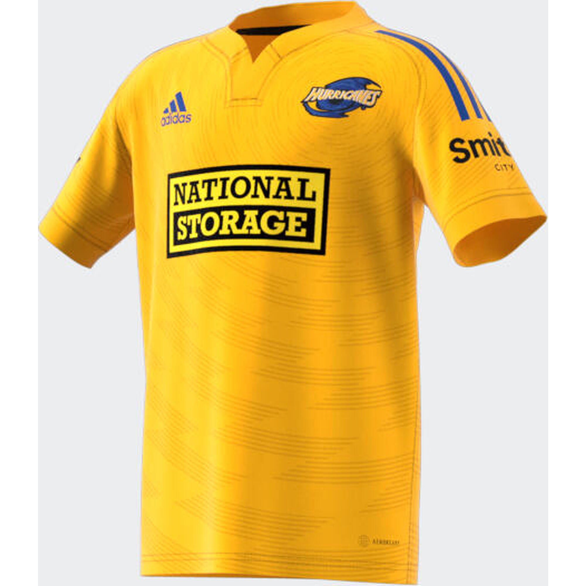 adidas Kids Hurricanes Home Rugby Shirt HA2383 Yellow 1/4