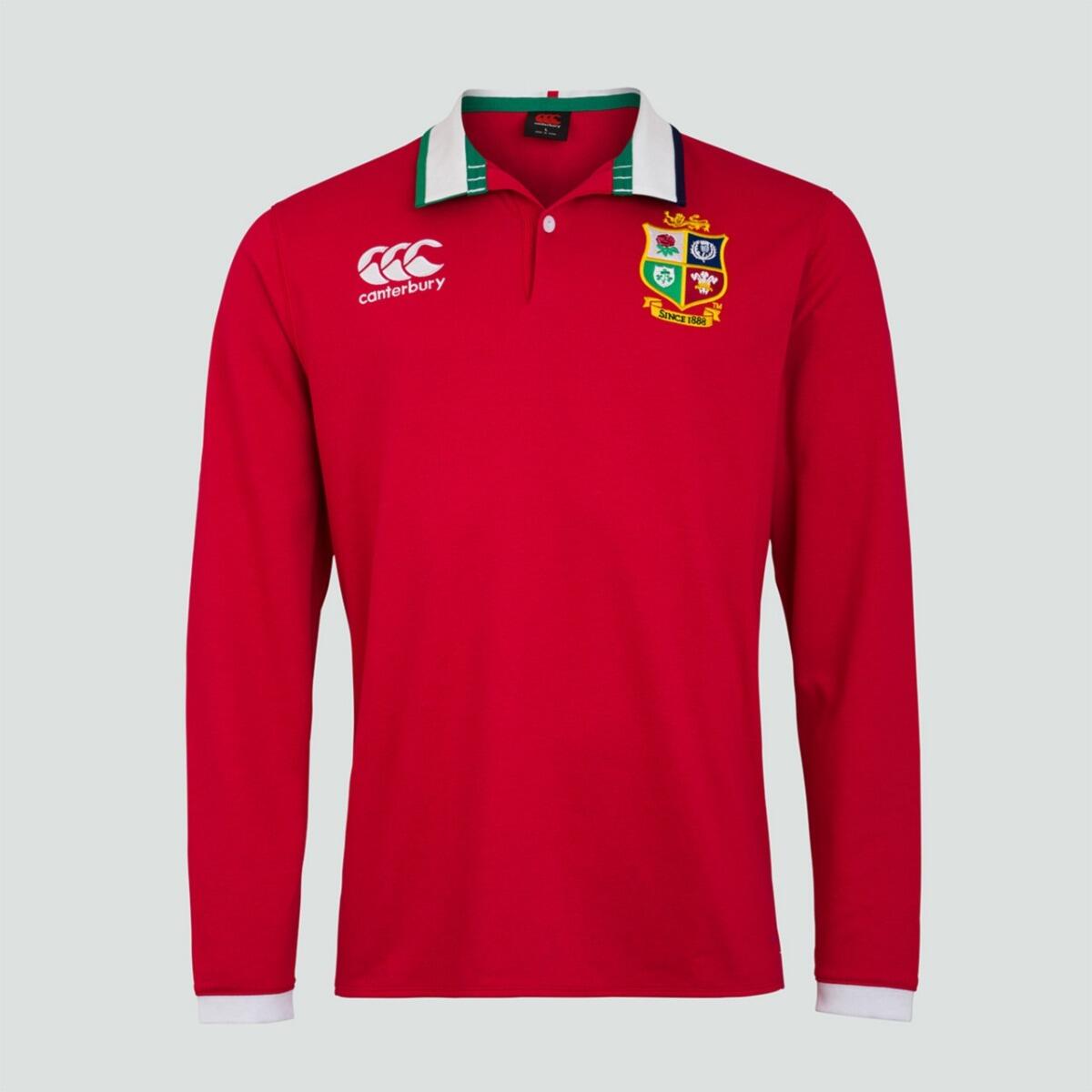 CANTERBURY CCC British & Irish Lions 21 Ls Classic Rugby Shirt Mens QA004757A70 Red