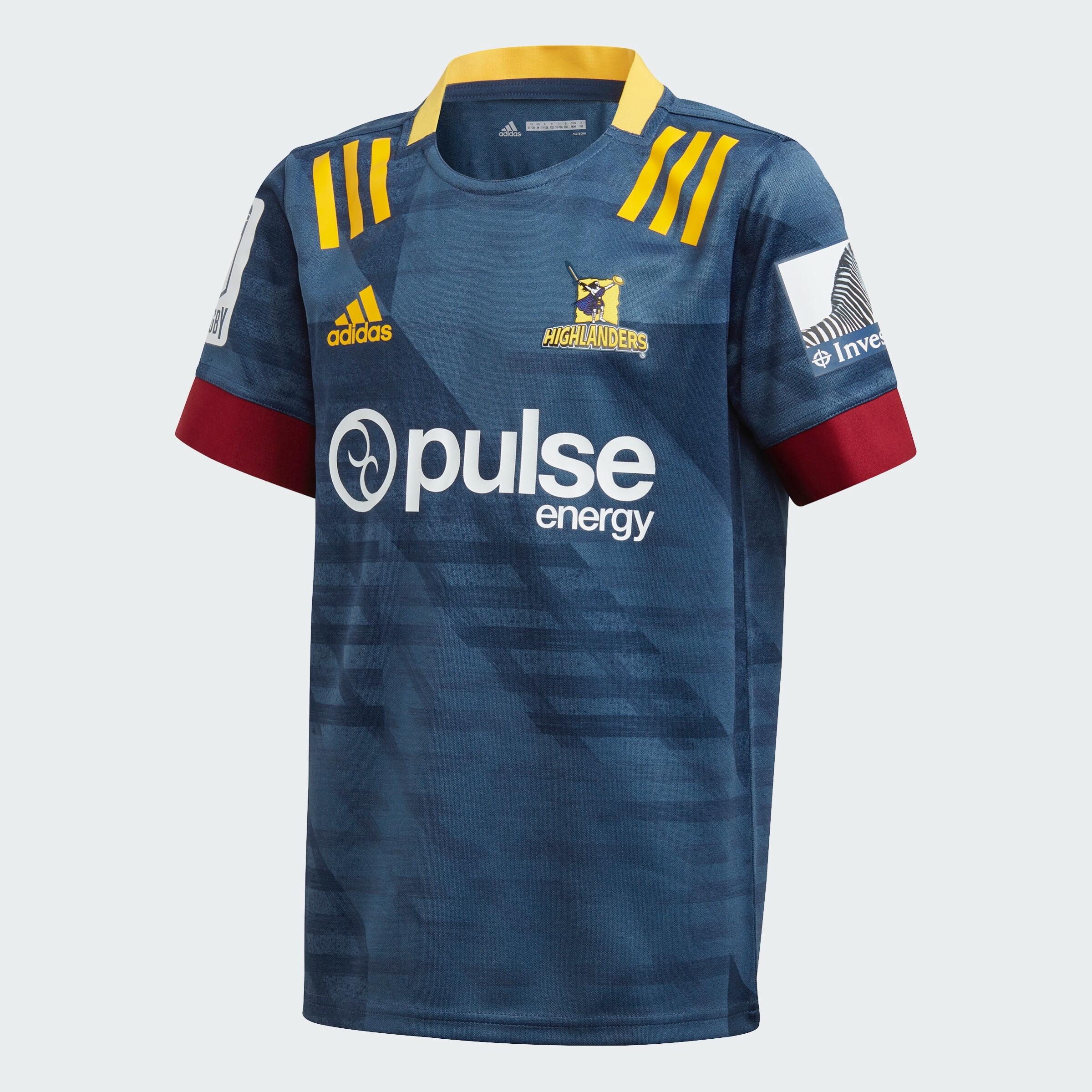 adidas Highlanders Kids Home Rugby Shirt ED7951 Blue 1/4