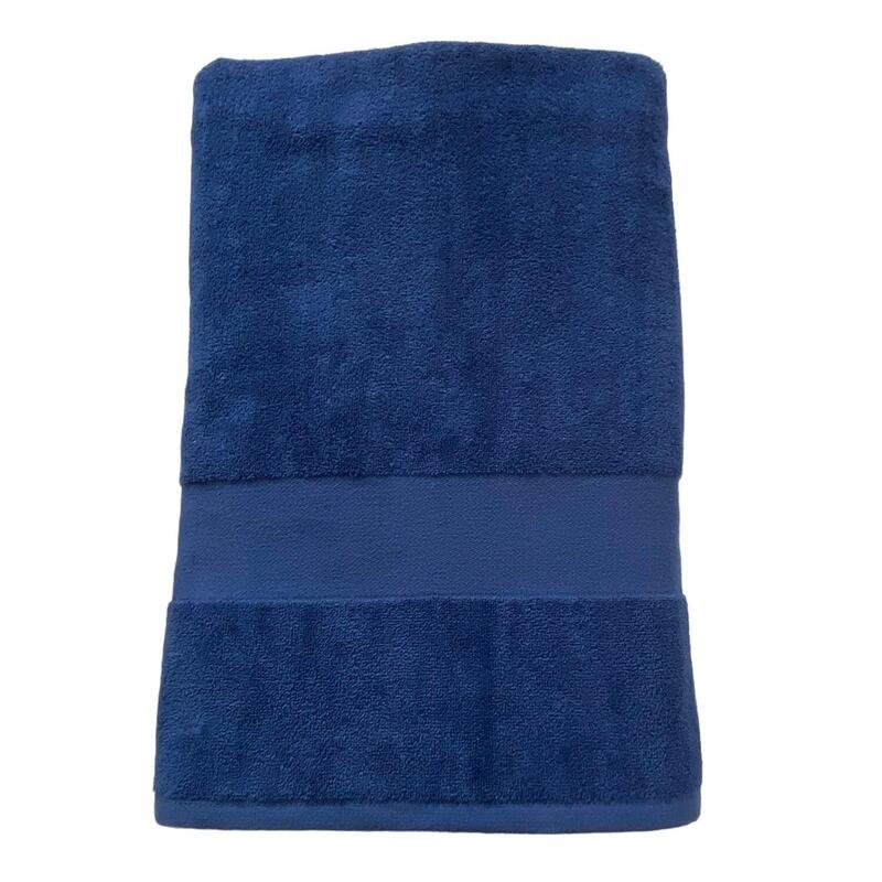 Classy Navy effen velours badhanddoek 90x180 500g/m²