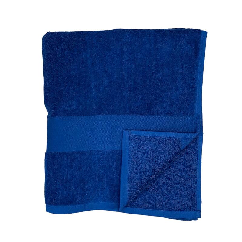 Classy Navy effen velours badhanddoek 90x180 500g/m²