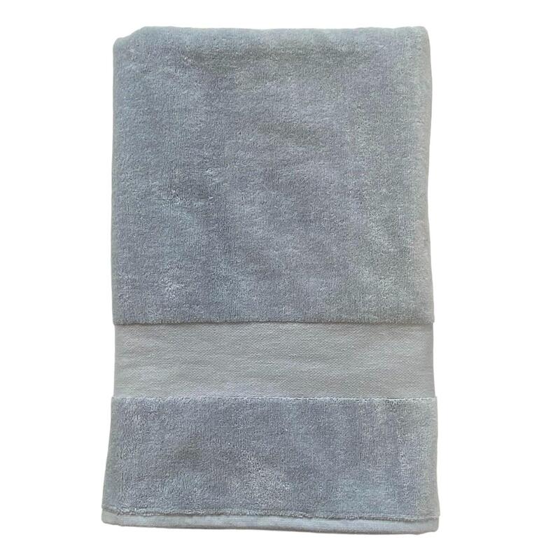 Serviette de bain éponge velours unie Classy Quarry 90x180 500g/m²