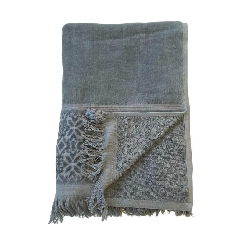 Badstof handdoek Romance Grey 90x170 460g/m² (effen velours)