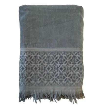 Serviette de bain éponge velours unie - Romance Bleu marine - 90x170cm - 460g/m²