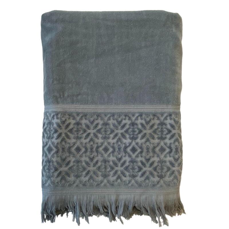 Asciugamano in spugna Romance Grey 90x170 460g/m² (velluto liscio)
