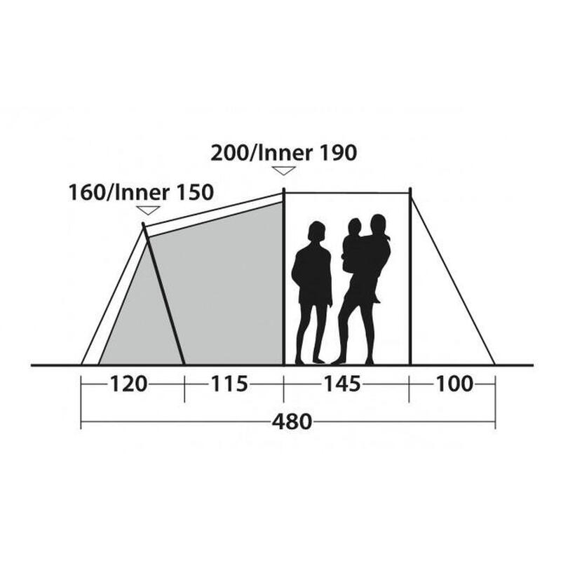 Outwell Tunneltent Springwood 4SG 4-persoons 2-kamers blauw