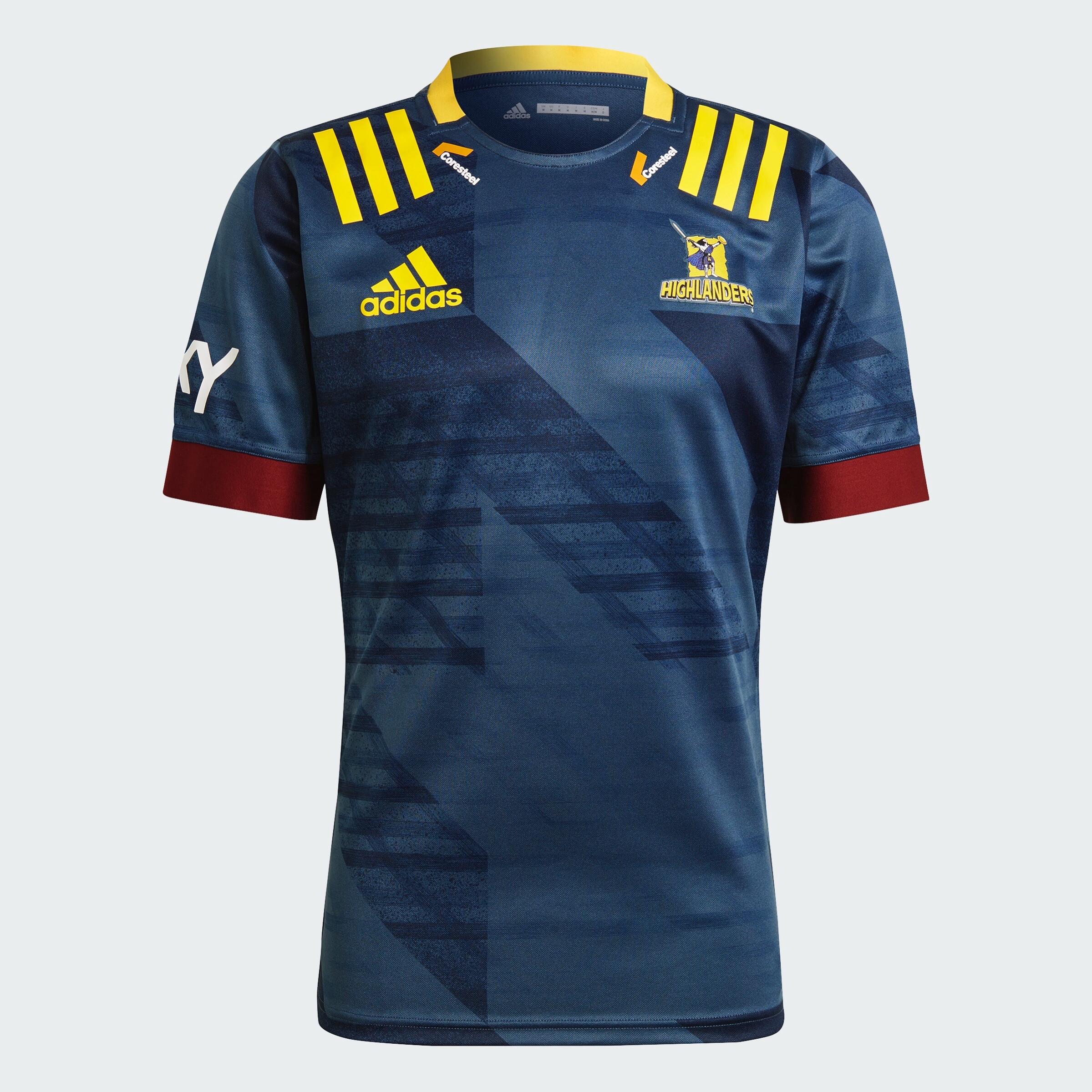 ADIDAS adidas Highlanders Mens Home Rugby Shirt GT7547 Blue