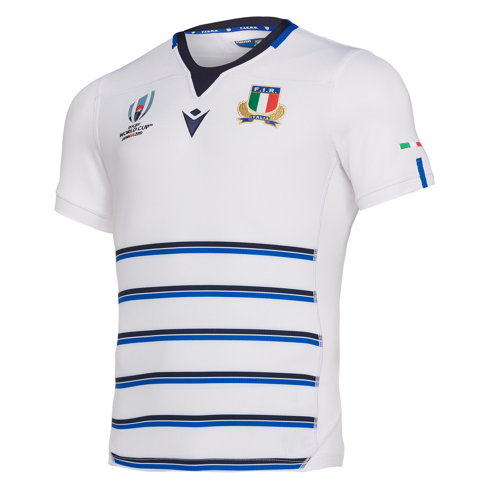 MACRON Italy Mens Rugby World Cup Home Authentic Pro Rugby Shirt
