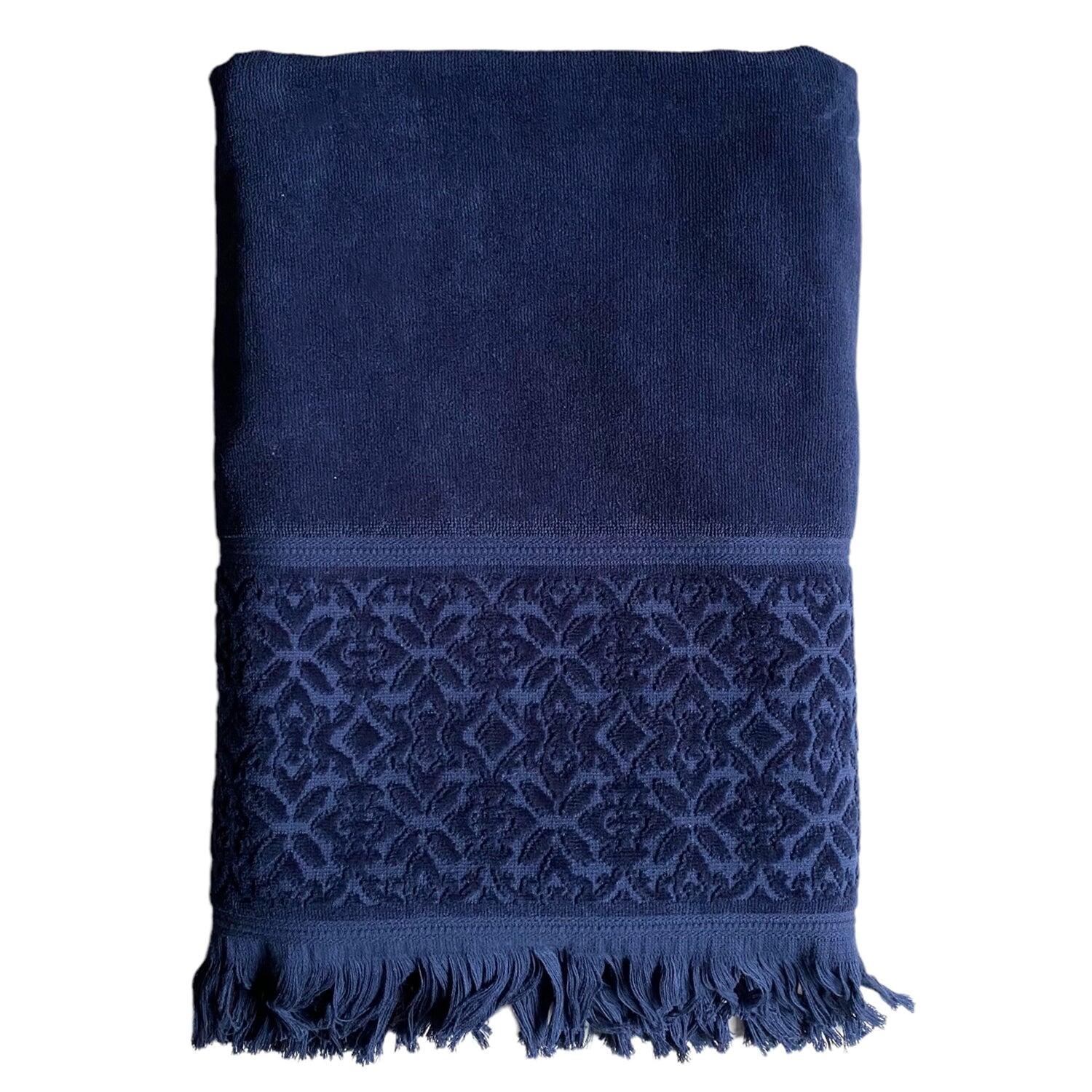 Asciugamano Phelps Navy & White 27x55 Cm – 100% Cotone – Fuori Produzione (Limited Stock)