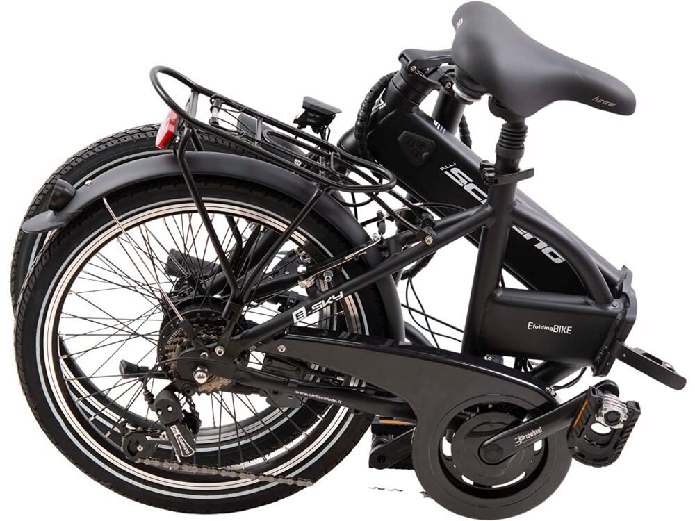 Bicicleta elétrica dobrável E-Sky 20" adulto, quadro em alumínio, garfo rígido 3/7