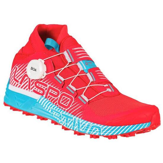 Trail-Schuhe La Sportiva Cyklon Woman BOA Hibiscus Malibu Blue Sohle FriXion