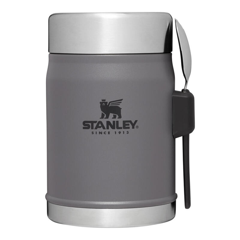 Termo Acero Inox. Stanley Classic Comida+Cuchador Gris Mgo .4L Sin Bpa Cal.7Hrs