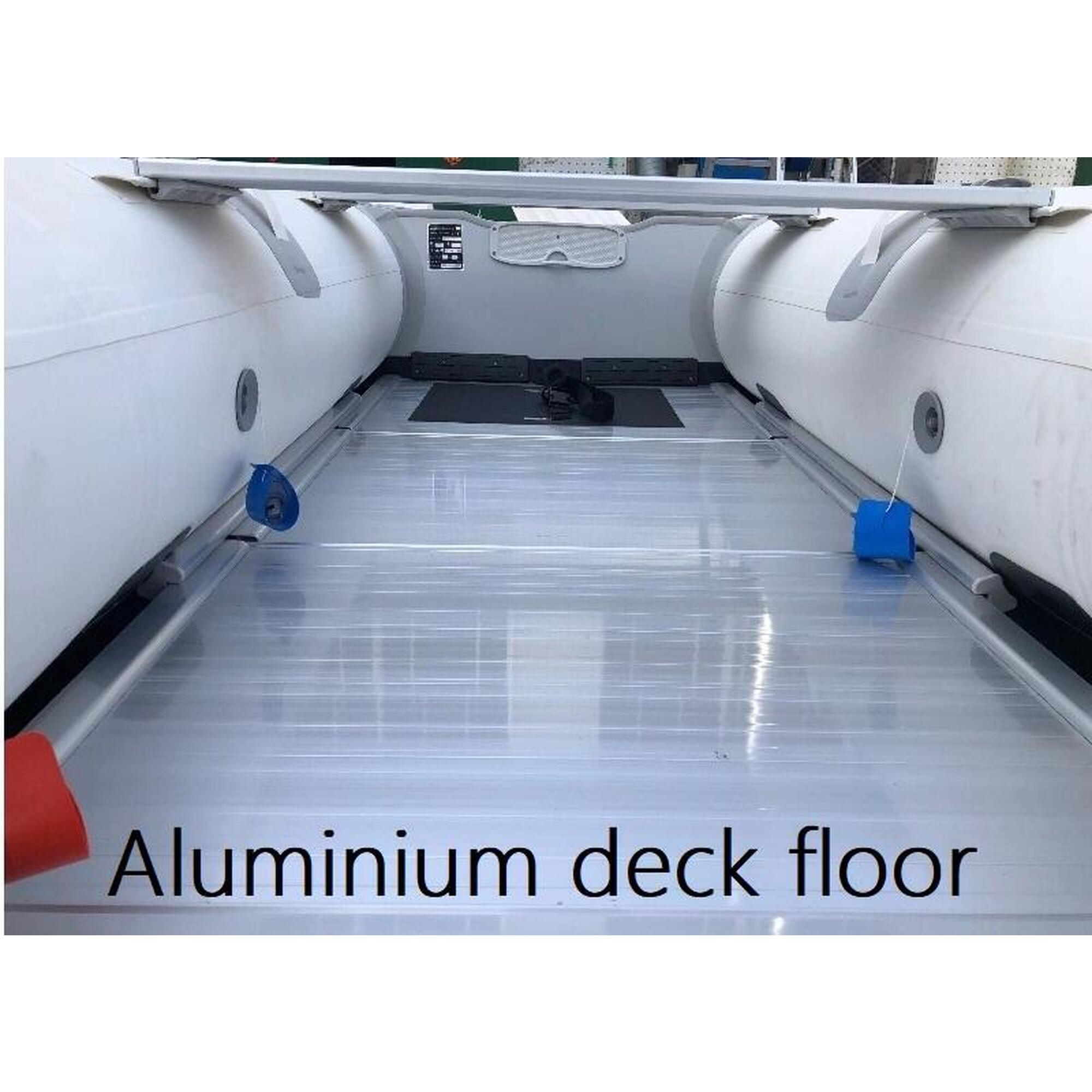 Inflatable Boat, Aluminium Deck With Inflatable Keel (3.8M(L)X0.9MM PVC) - Grey