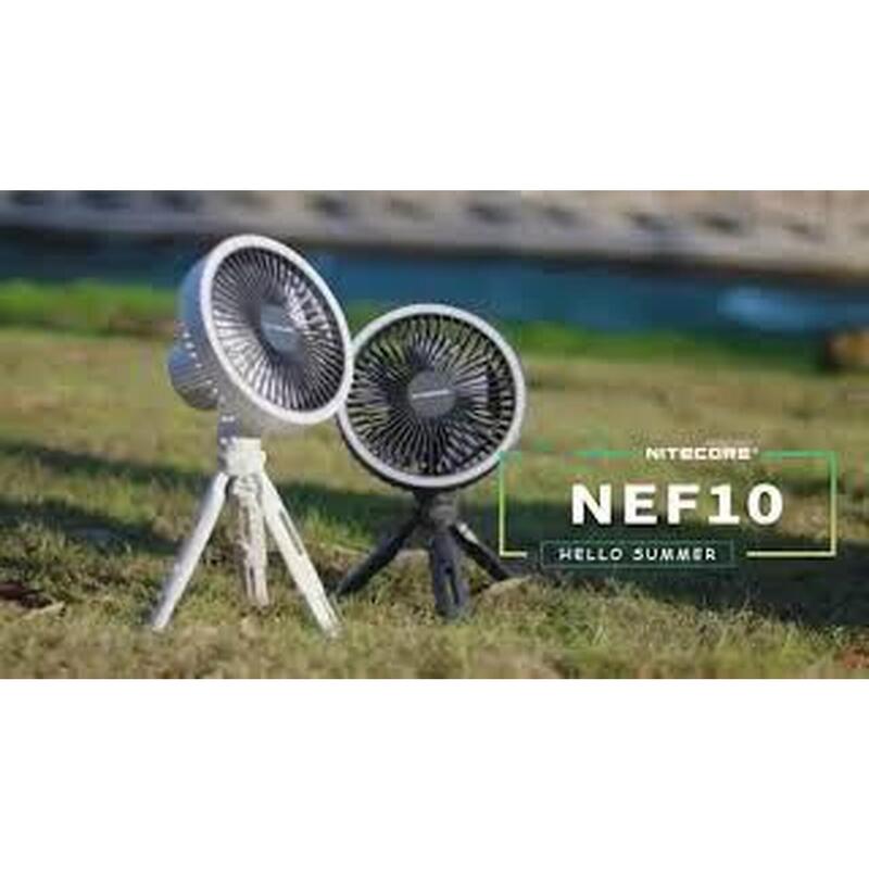 NEF10 Wireless LED Outdoor Fan & Powerbank 10,000mAh - Black