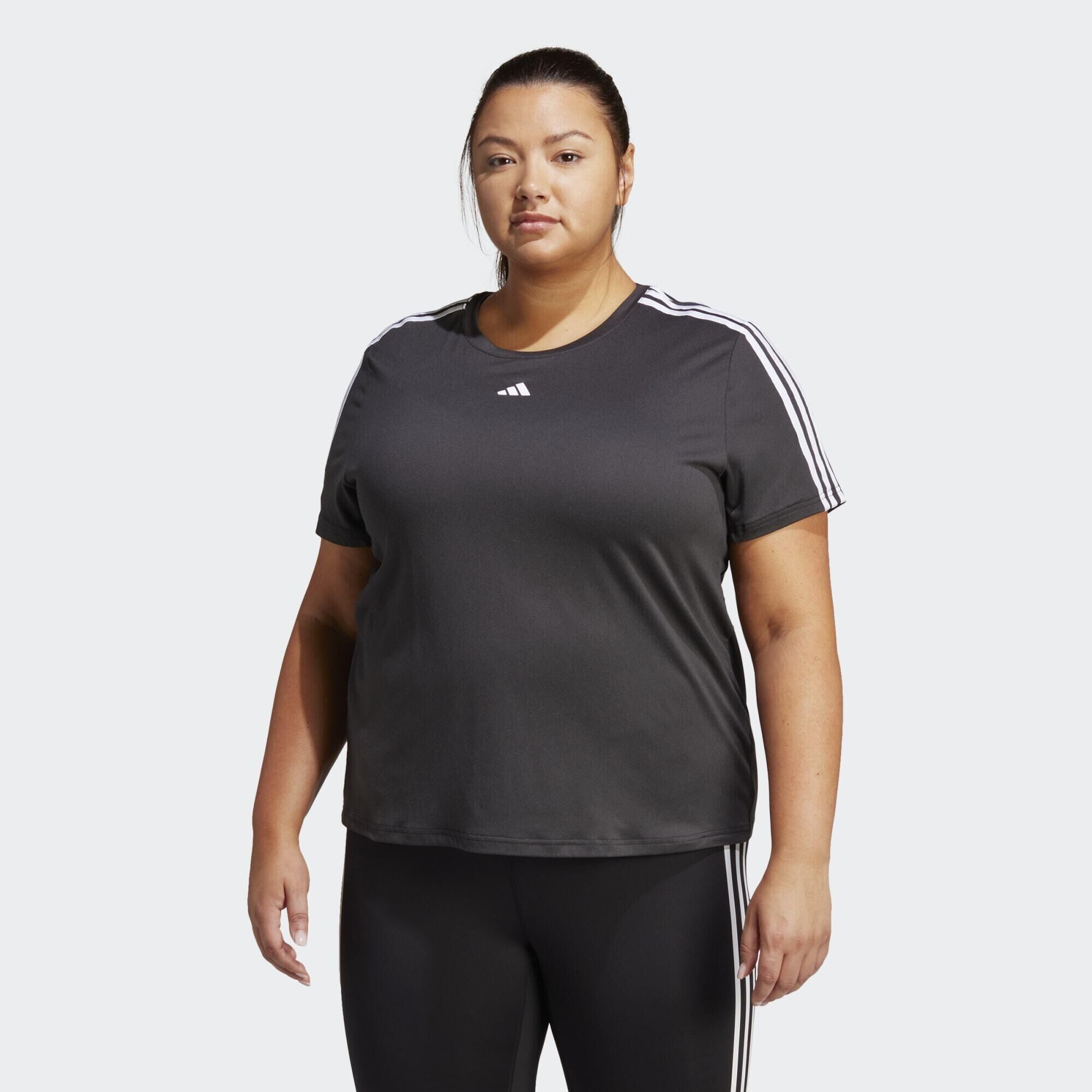 ADIDAS AEROREADY Train Essentials 3-Stripes Tee (Plus Size)