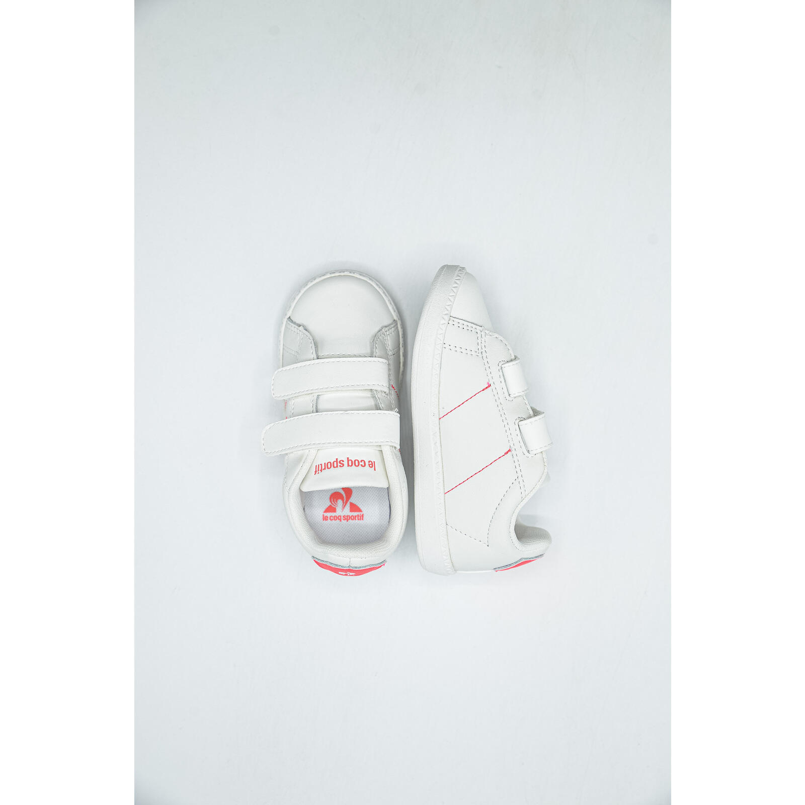 Baskets Le Coq Sportif Courtclassic Baby Girl Fluo, Blanc, Enfants 2/5