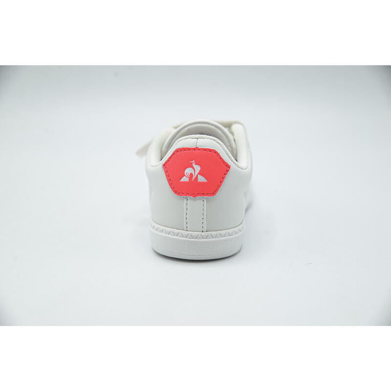 Baskets Le Coq Sportif Courtclassic Baby Girl Fluo, Blanc, Enfants