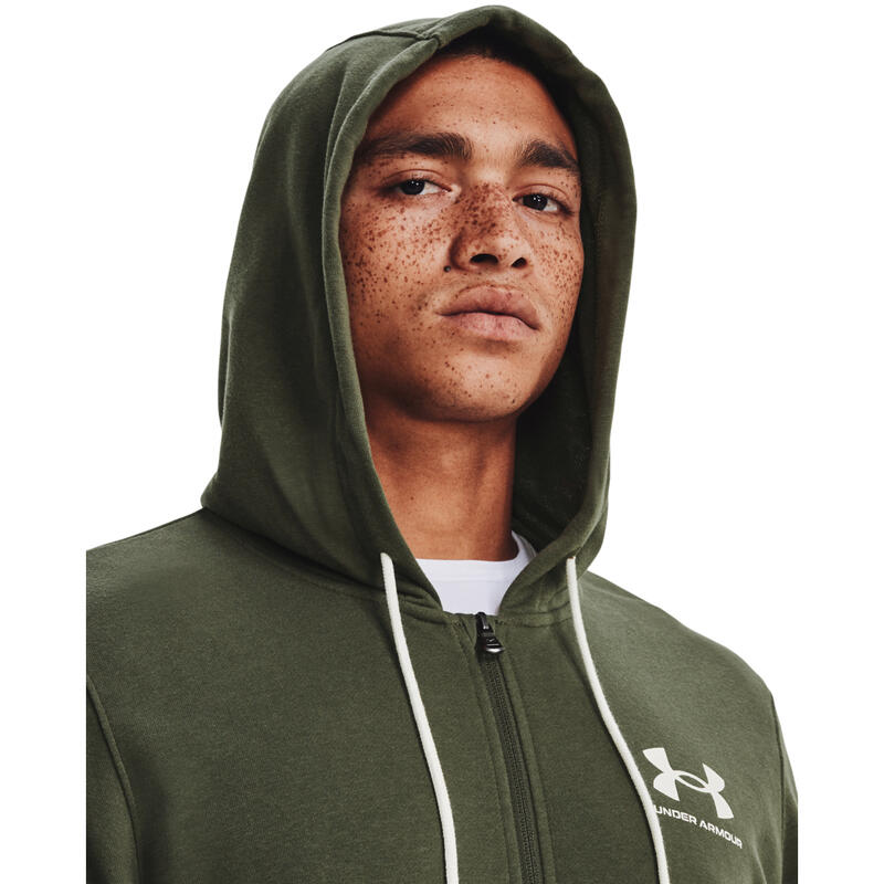 Capot Under Armour Rival Terry LC FZ, Vert, Hommes