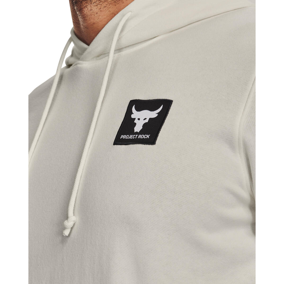Capot Under Armour Project Rock Terry, Blanc, Hommes 4/4