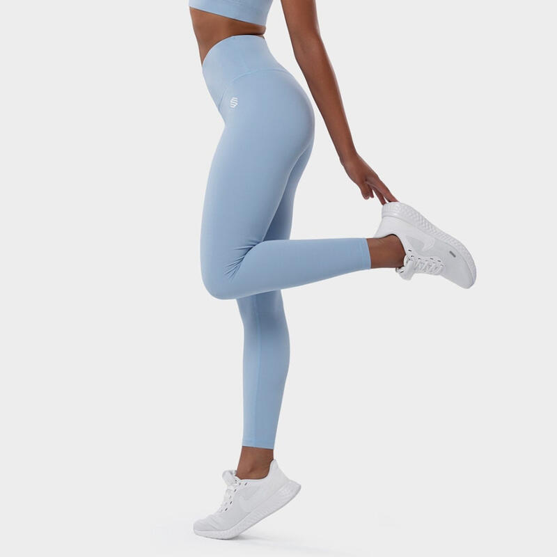 Leggings de treino de cintura média Fitness Mulher Shine SIROKO Azul-celeste