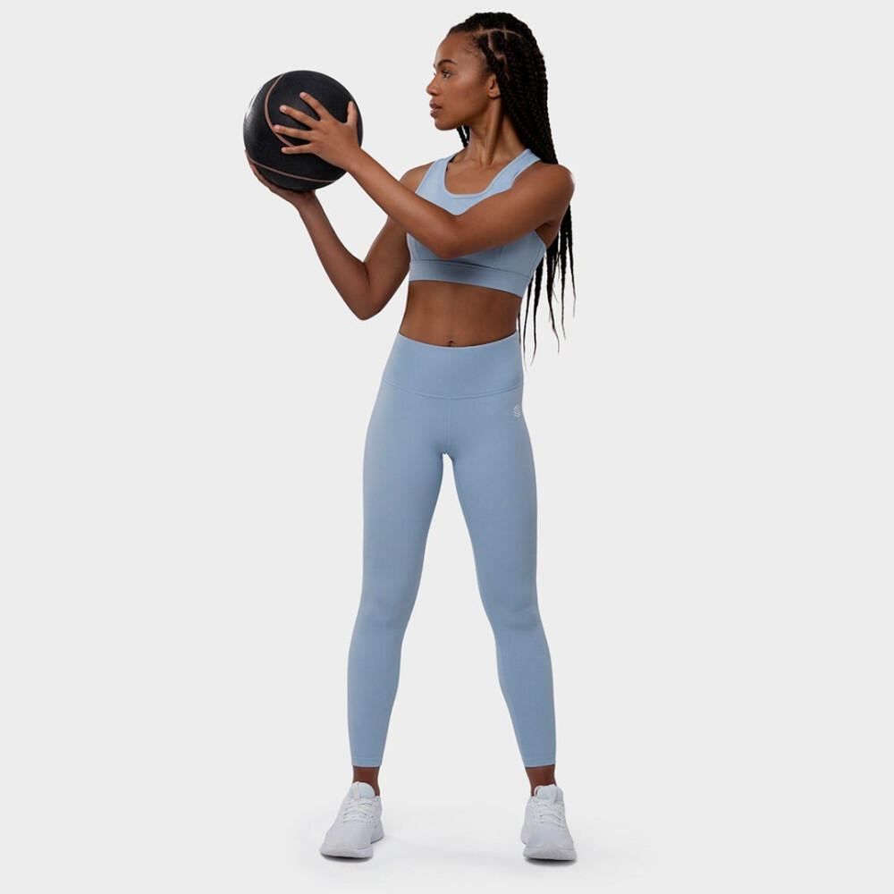 Leggings fitness donna a vita media Shine Sky Blue