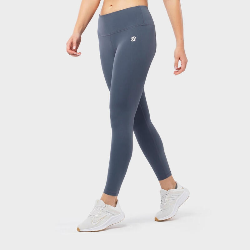 Leggings mid-rise da allenamento Fitness Donna Striker SIROKO Blu Denim