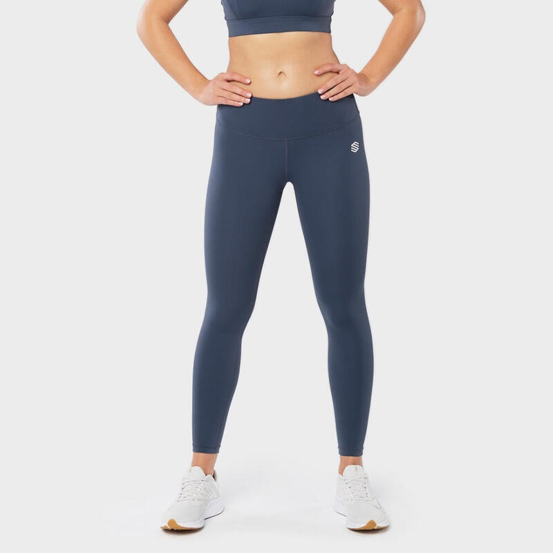 Kobieta Fitness Legginsy sportowe ze średnim stanem Striker SIROKO Denim Blue