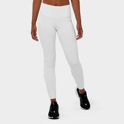 Mallas leggings deportivas de talle medio fitness Mujer Run SIROKO Blanco