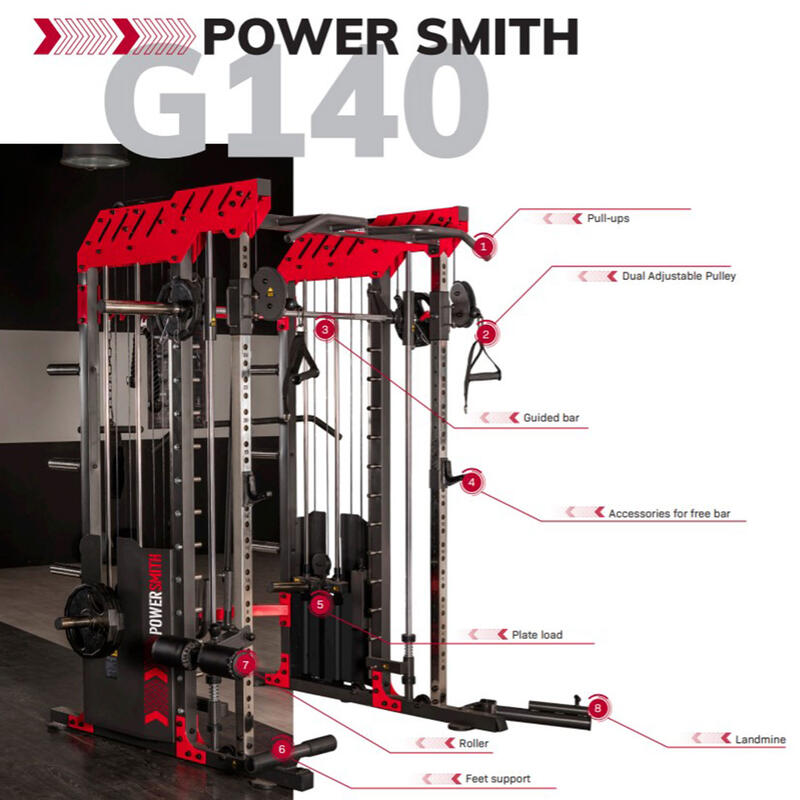 Fitness Multistazione Power Smith G140 Semi-professionale