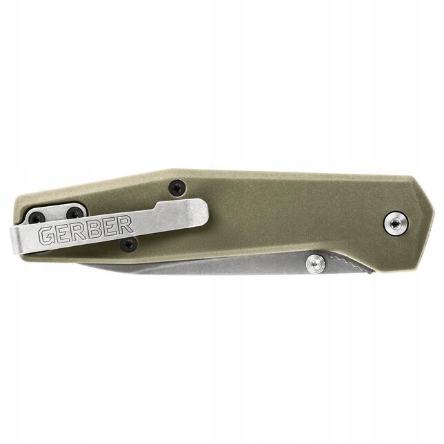 Couteau pliant Gerber Fuse vert lame acier inoxydable manche ergonomique 3/4